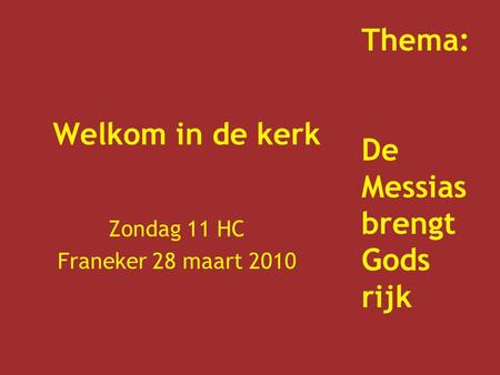Zondag 11 HC Franeker 28 maart 2010