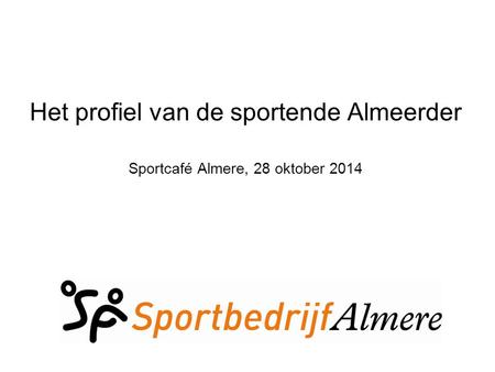 Sportonderzoek in Almere