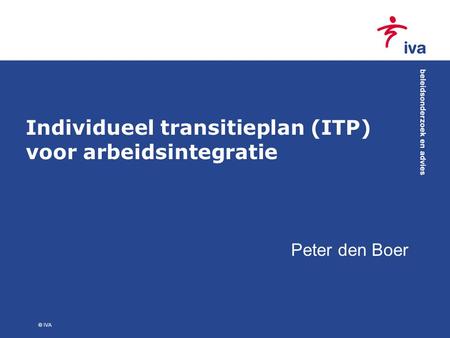 Individueel transitieplan (ITP) voor arbeidsintegratie