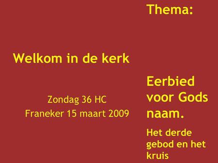 Zondag 36 HC Franeker 15 maart 2009