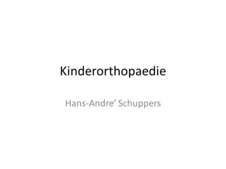 Hans-Andre’ Schuppers