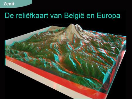 De reliëfkaart van België en Europa