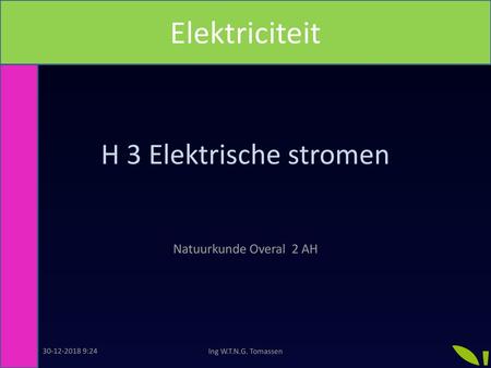 Elektriciteit H 3 Elektrische stromen Natuurkunde Overal 2 AH