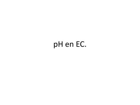 PH en EC..