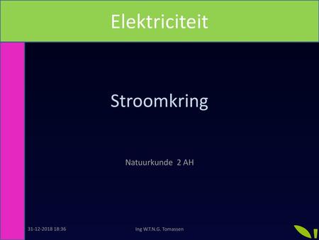 Elektriciteit Stroomkring Natuurkunde 2 AH :36