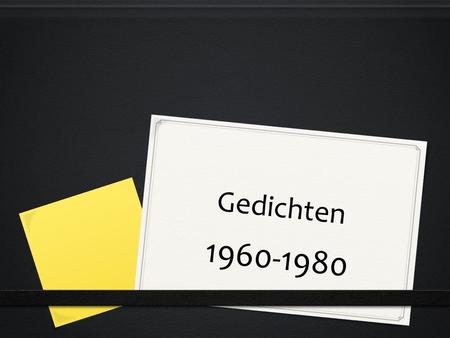 Gedichten 1960-1980.