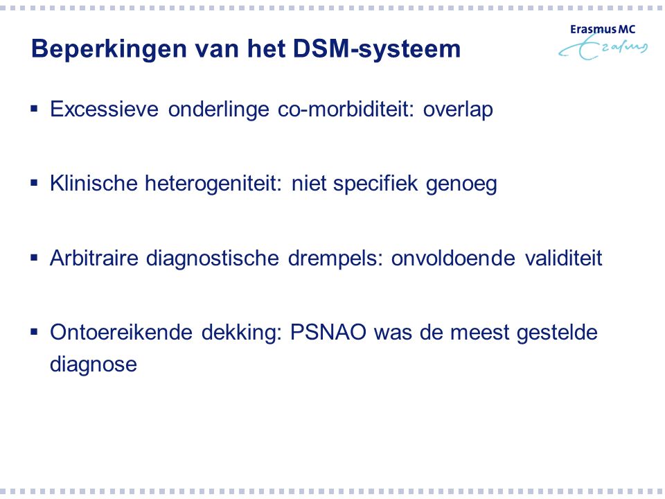 Beperkingen van het DSM-systeem