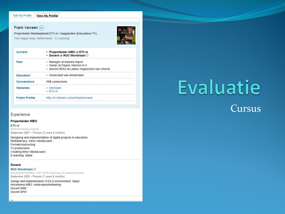 Evaluatie Cursus