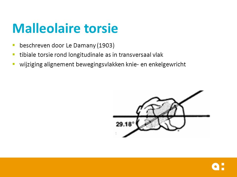 Malleolaire torsie beschreven door Le Damany (1903)