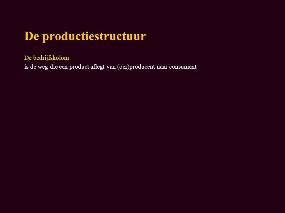 Geniet storting hebzuchtig De productiestructuur - ppt video online download