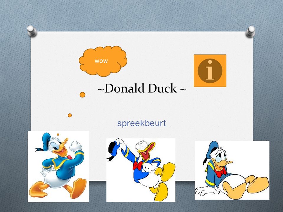 wow ~Donald Duck ~ spreekbeurt