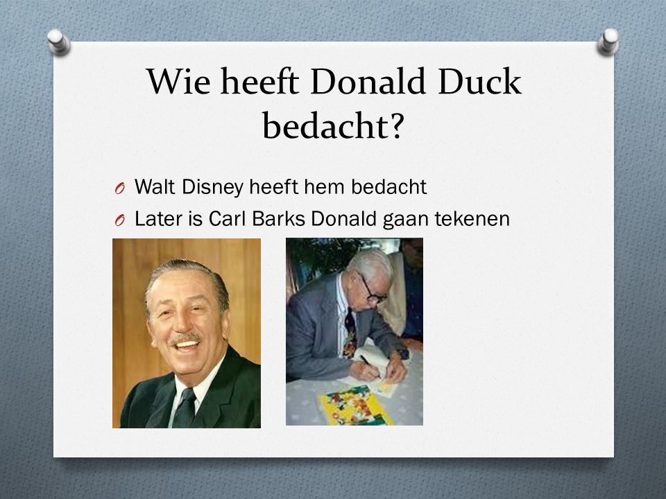 Wie heeft Donald Duck bedacht