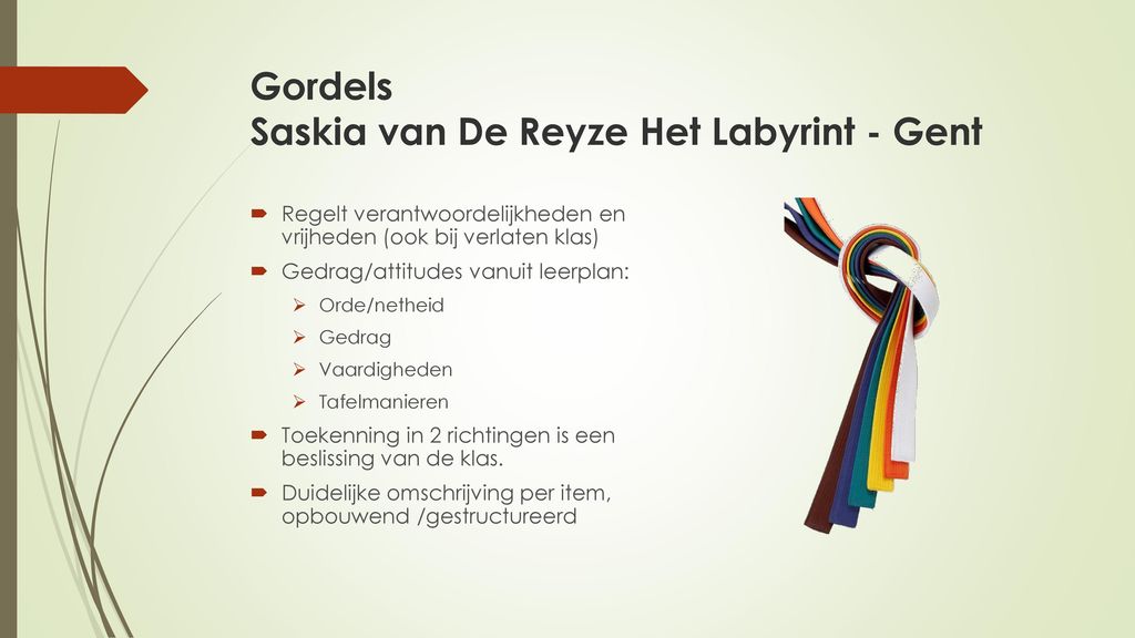 Gordels Saskia van De Reyze Het Labyrint - Gent