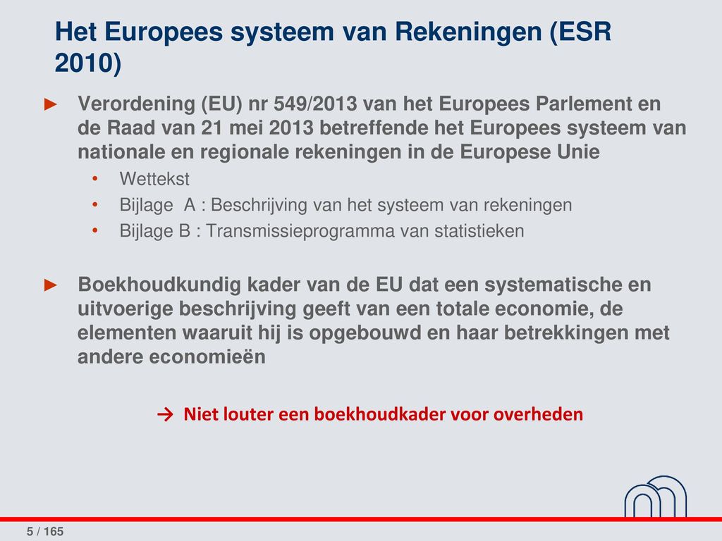 Het Europees systeem van Rekeningen (ESR 2010)