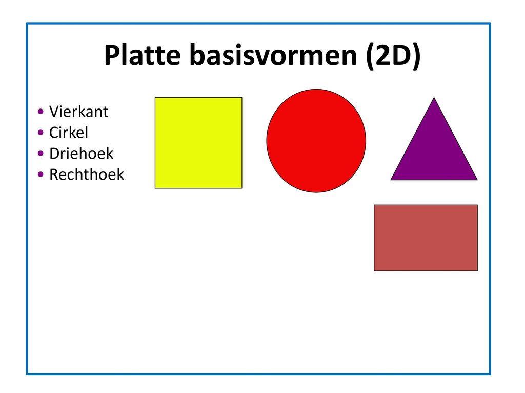 Platte basisvormen (2D)
