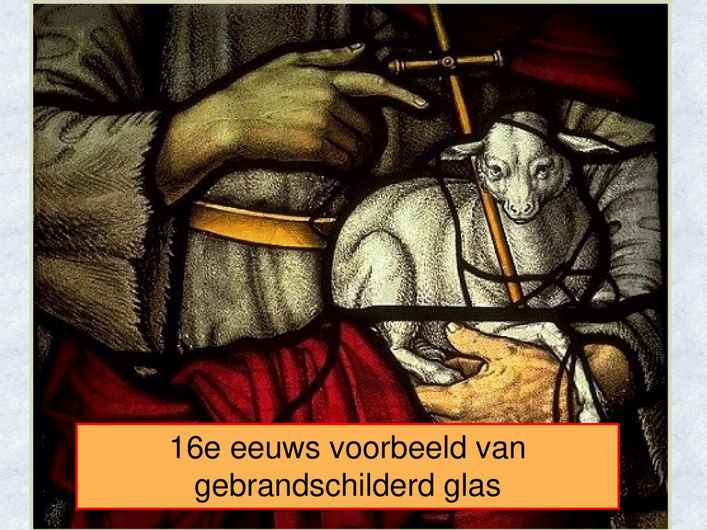 16e eeuws voorbeeld van gebrandschilderd glas