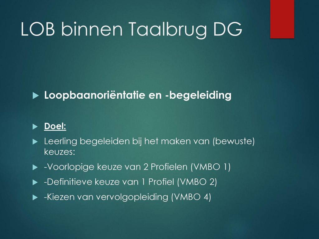 LOB Binnen Taalbrug DG. - Ppt Download