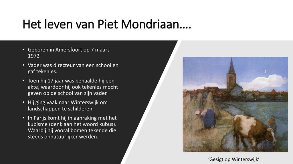 Het leven van Piet Mondriaan….