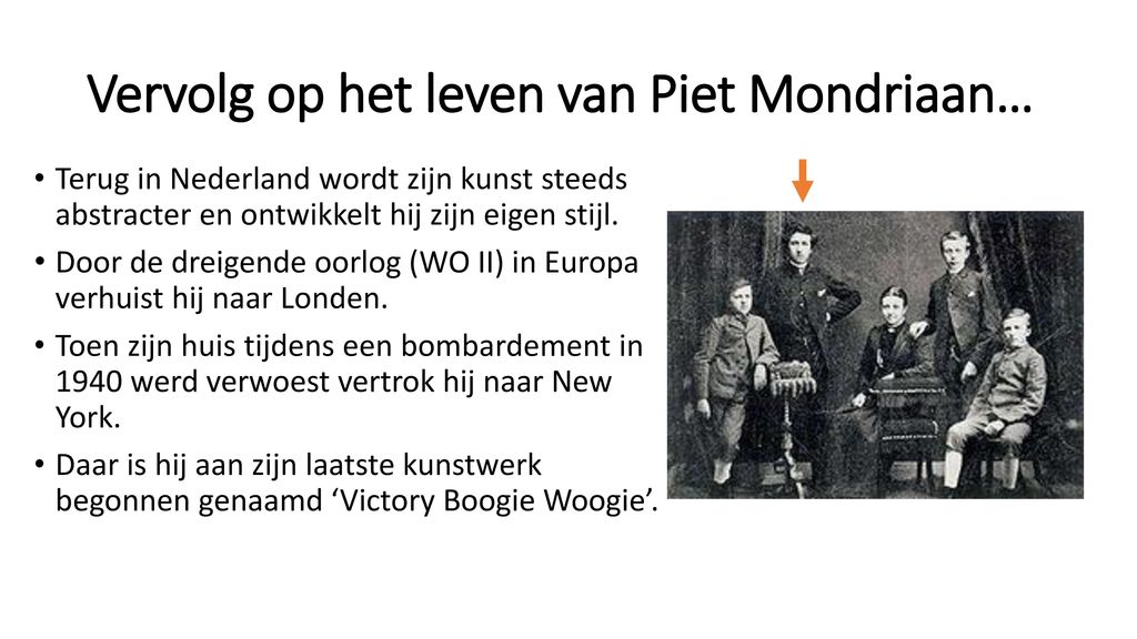 Vervolg op het leven van Piet Mondriaan…