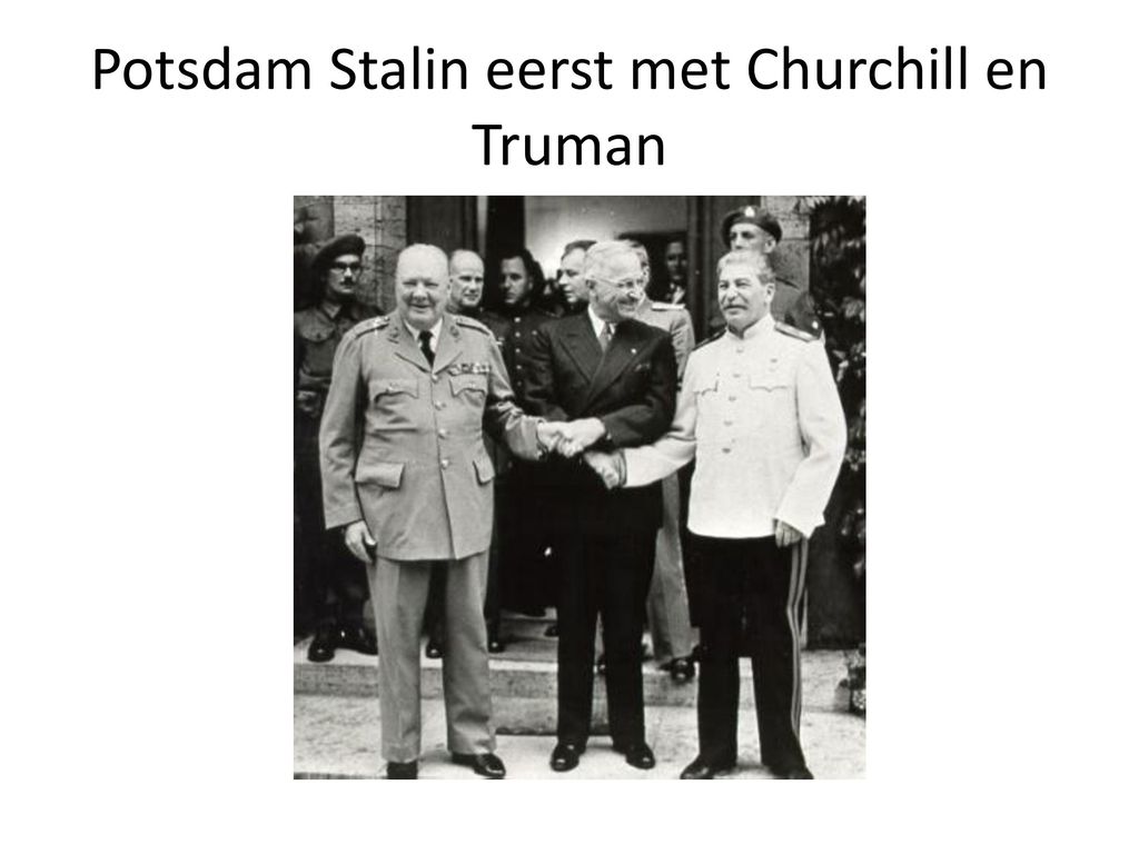 Potsdam Stalin eerst met Churchill en Truman