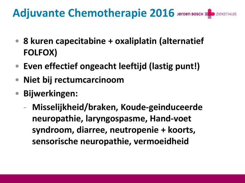 Adjuvante Chemotherapie 2016