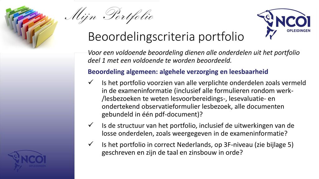 Portfoliobegeleiding Fase 2 Ppt Download