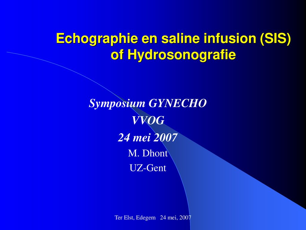 Echographie en saline infusion (SIS) of Hydrosonografie