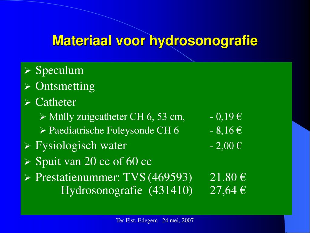 Materiaal voor hydrosonografie