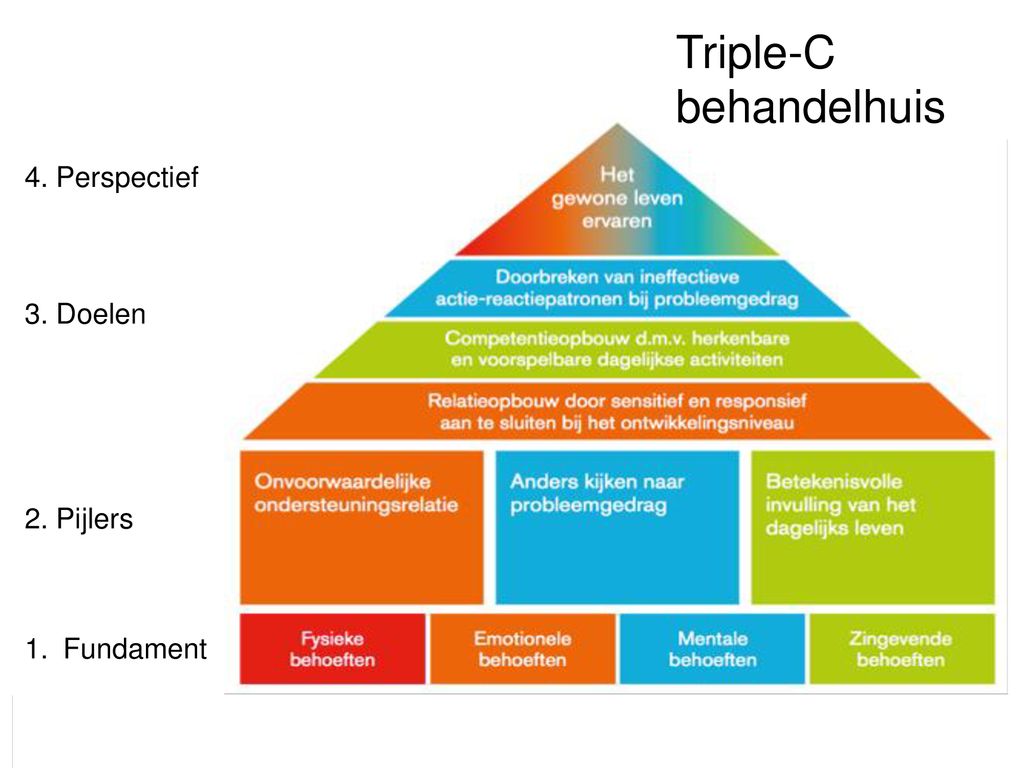 Triple-C behandelhuis 4. Perspectief 3. Doelen 2. Pijlers Fundament