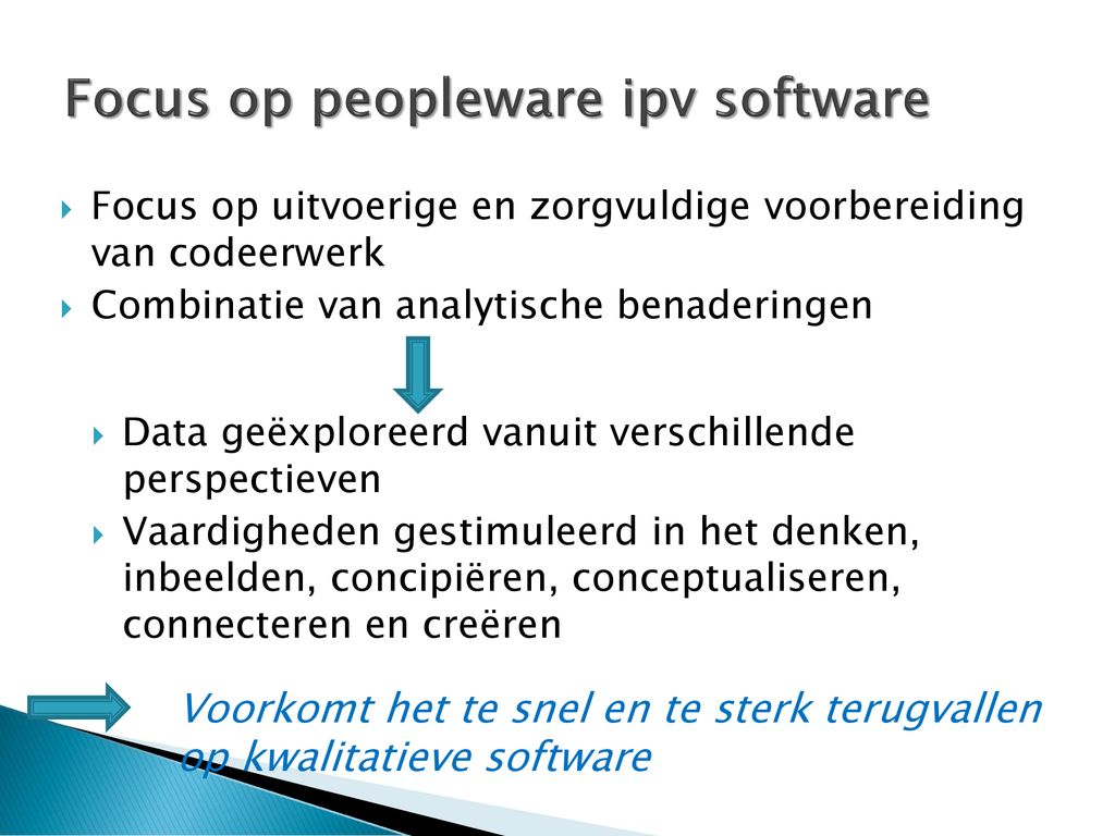 Focus op peopleware ipv software