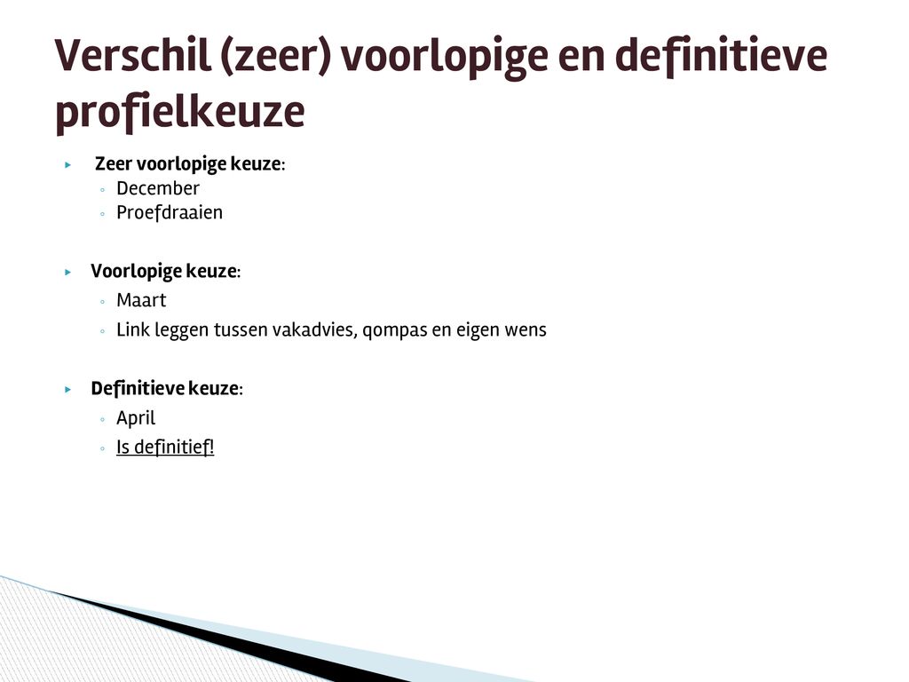 BROKLEDE Ouderavond Profiel Keuze - Ppt Download