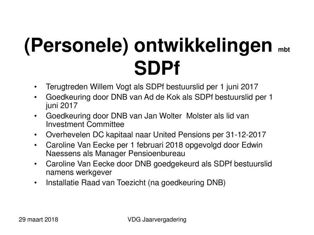 Vereniging Van Dow Gepensioneerden - Ppt Download