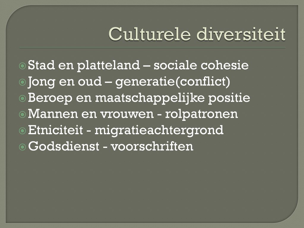 Culturele diversiteit