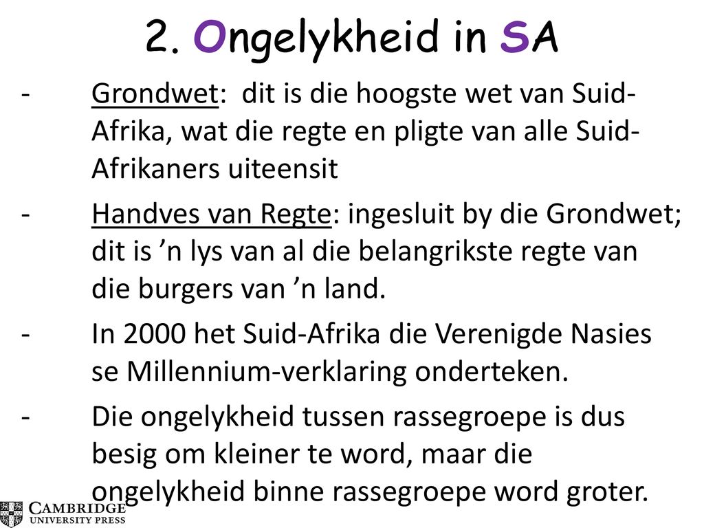 2. Ongelykheid in SA