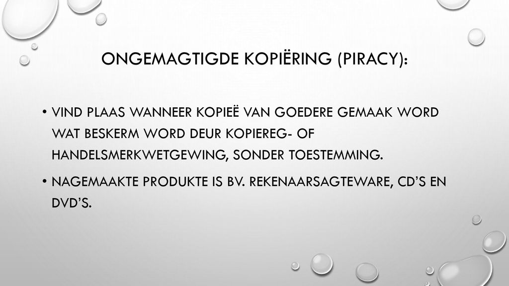 Ongemagtigde kopiëring (piracy):