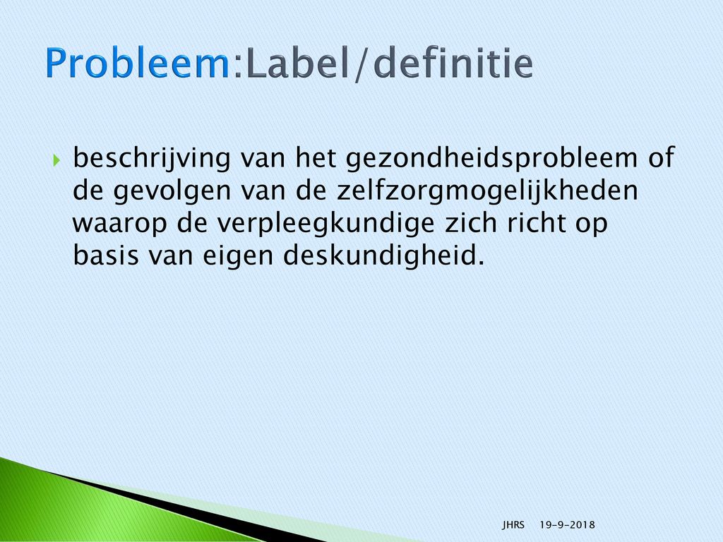 Probleem:Label/definitie