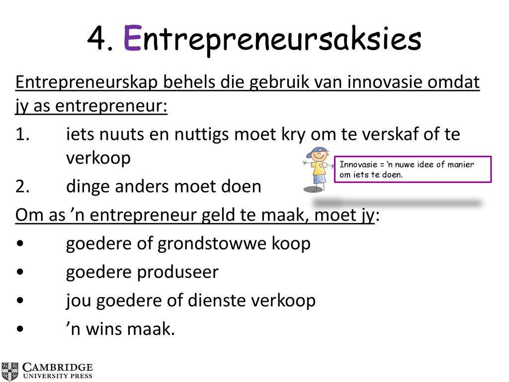 4. Entrepreneursaksies