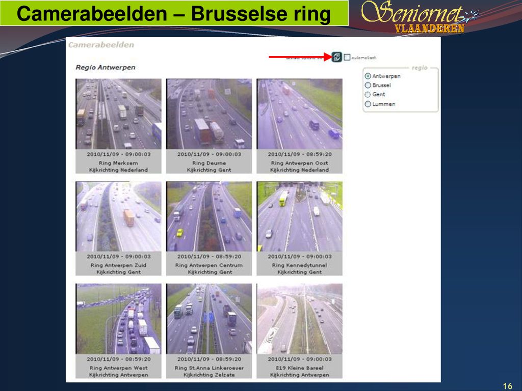 botsing Bouwen Tirannie Webcamera's op de Vlaamse wegen - ppt download