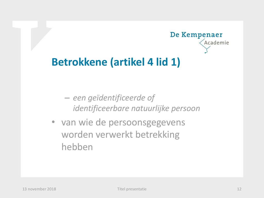 De Algemene Verordening Gegevensverwerking AVG - Ppt Download