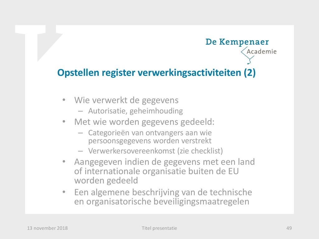 De algemene verordening gegevensverwerking AVG - ppt download