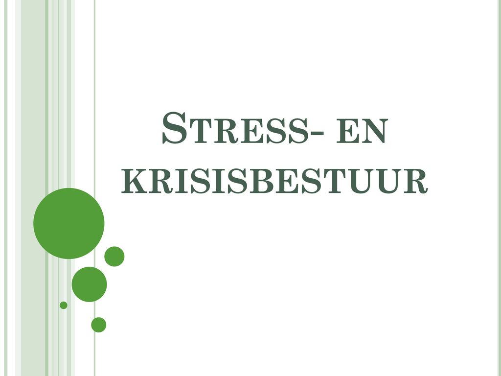 Stress- en krisisbestuur