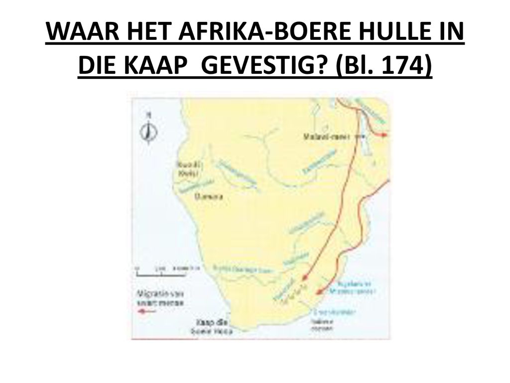 WAAR HET AFRIKA-BOERE HULLE IN DIE KAAP GEVESTIG (Bl. 174)