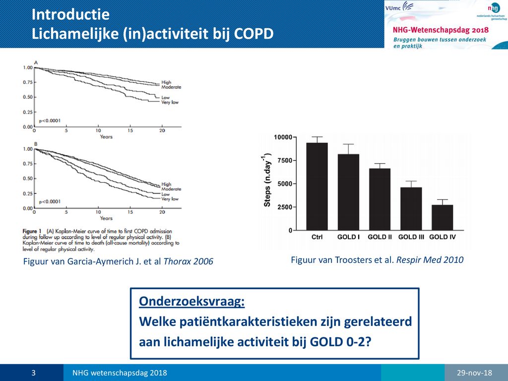 Karakteristieken van lichamelijke activiteit bij niet-ernstig COPD ...