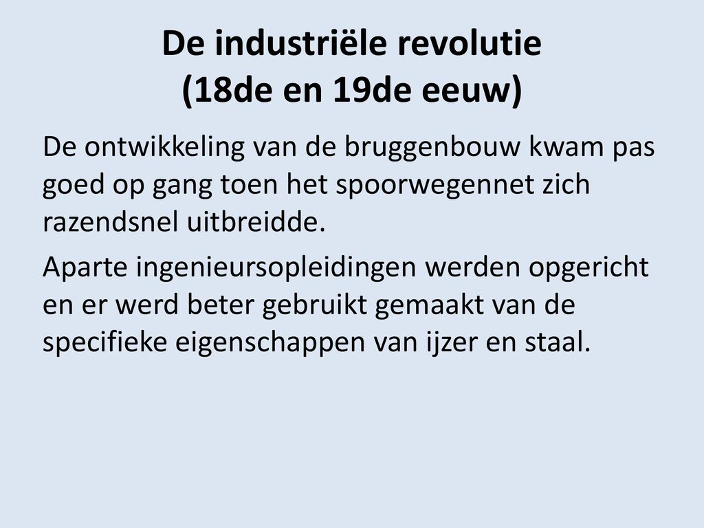 De industriële revolutie (18de en 19de eeuw)