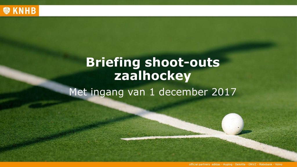 Briefing shoot-outs zaalhockey