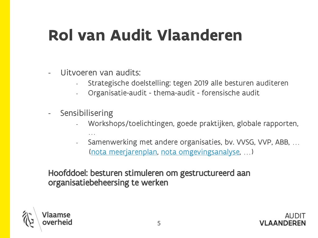 Rol van Audit Vlaanderen