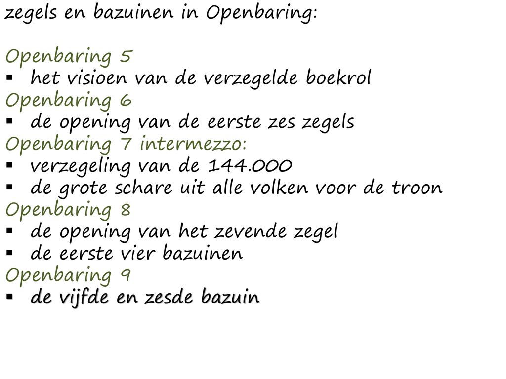 De Zeven Zegels In Het Boek 'de Openbaring' - Ppt Download