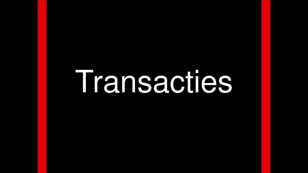 Transacties