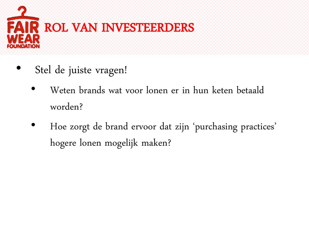 Leefbaar Loon En Investeerders - Ppt Download