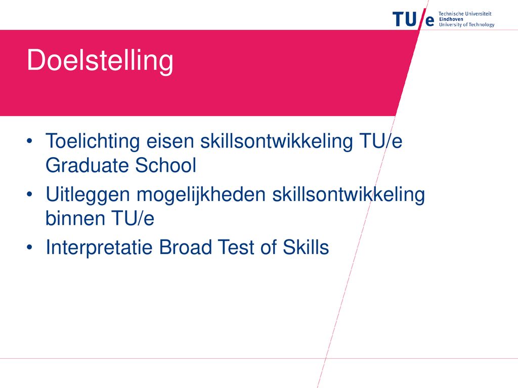 TU/e SkillsLab Introductie SkillsLab & Competentieontwikkeling - Ppt ...